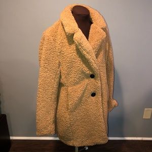 Liz Claiborne Sherpa Faux Fur Teddy Coat